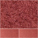 Vibrant red glitter with sparkling texture for makeup and crafts.