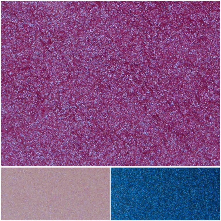 Vibrant Glamour Classic R-B glitter shades in pink, beige, and blue textures.