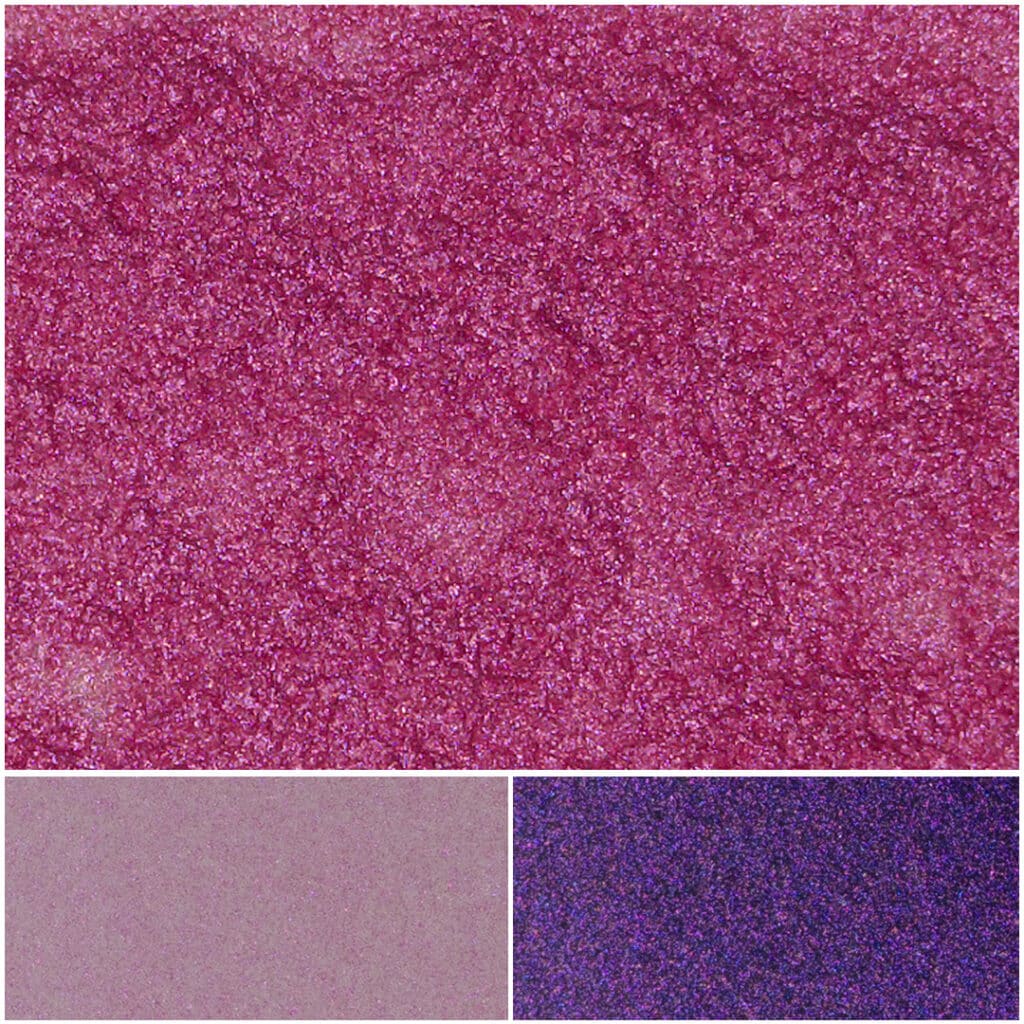 Shimmering pink glitter shades perfect for glamorous makeup looks and styling.