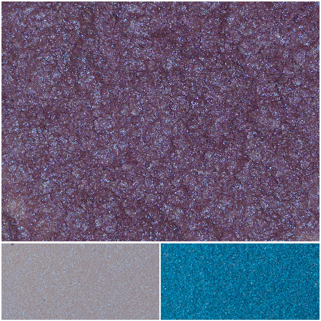 Vibrant glittering textures in purple, beige, and teal for creative artistic projects.