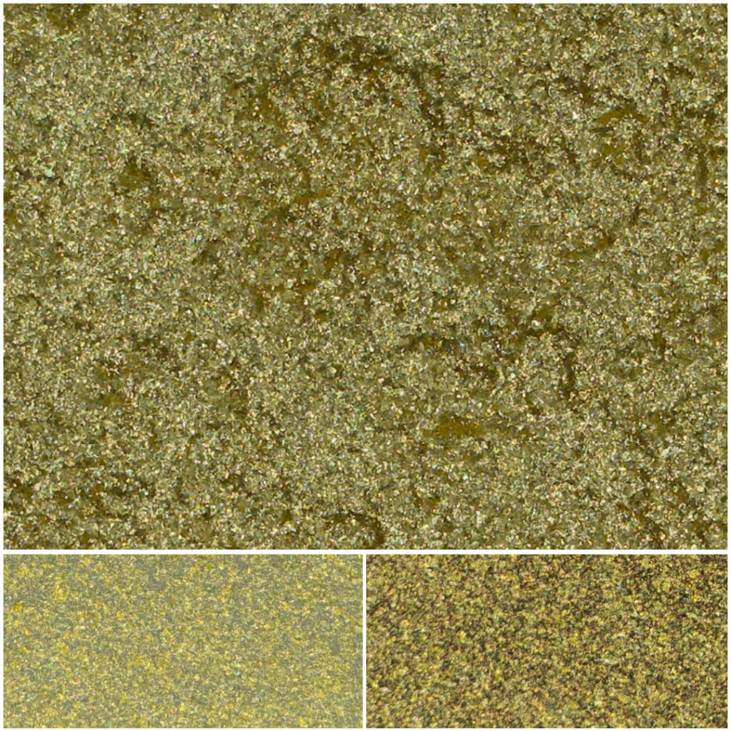Vibrant neon yellow glitter texture for crafts, makeup, and artistic projects.