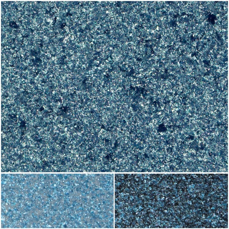 Sparkling blue glitter texture for glamorous party decorations and creative projects.