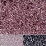 Mulberry glitter shines in various shades, perfect for a glamorous party look.