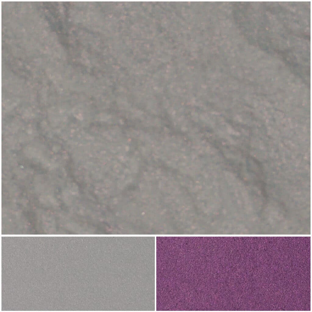 Glamour Smooth Interference Red features a shimmering textured surface in vibrant hues.