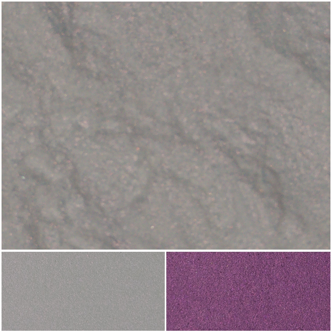 Glamour Smooth Interference Red features a shimmering textured surface in vibrant hues.