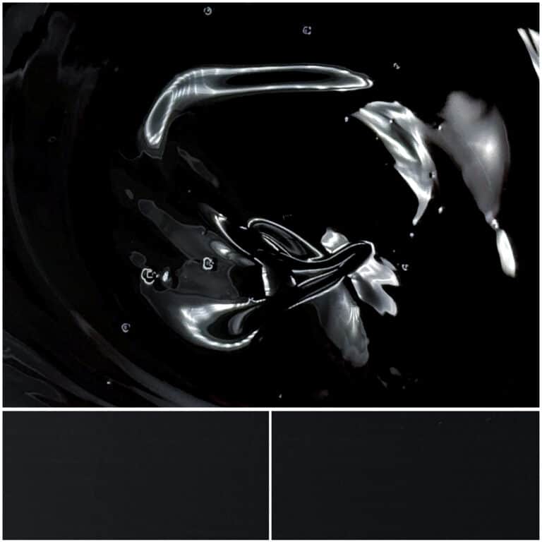Olivsperse Black IO paint, featuring deep black color and glossy finish.