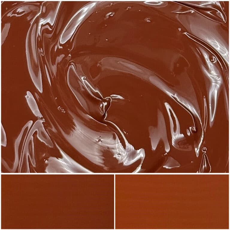 Creamy Olivsperse Brown IO swirls with rich, deep brown color for versatile applications.