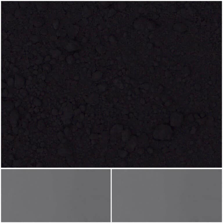 SDI Black IO AS showcases fine black powder texture for various applications.