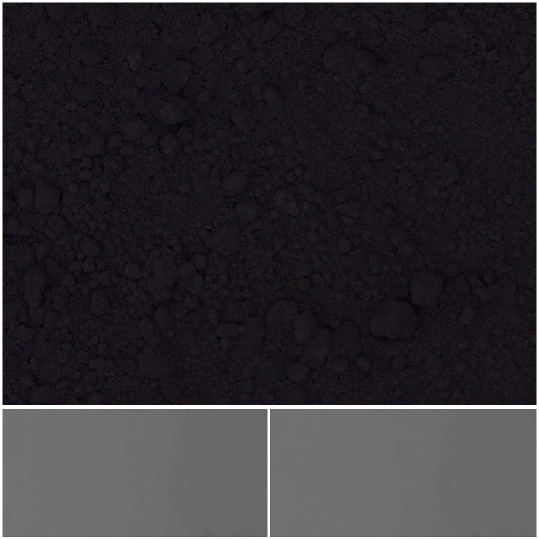 SDI Black IO AS showcases fine black powder texture for various applications.