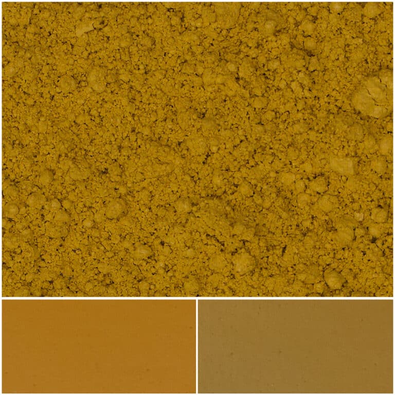 Matte yellow mica powder for vibrant pigment applications and creative projects.