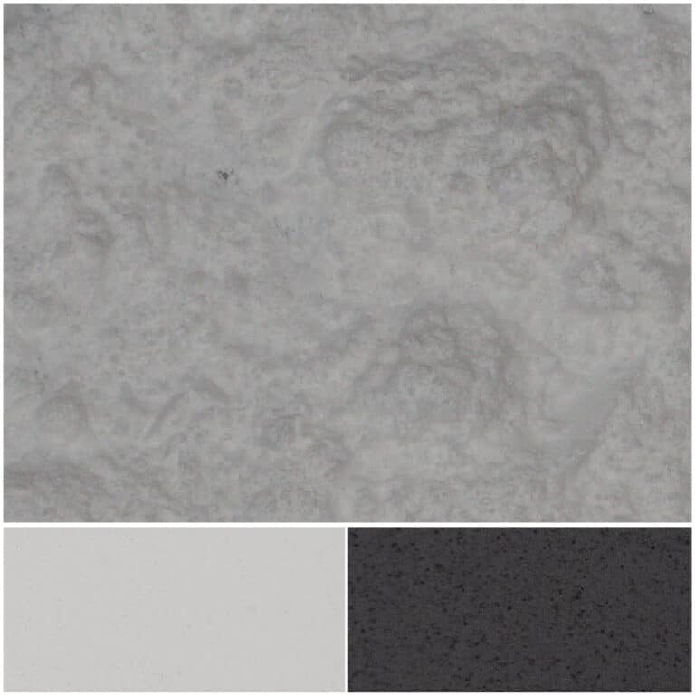 Textured surfaces of SanMica F15 showcasing versatile gray and black color options.