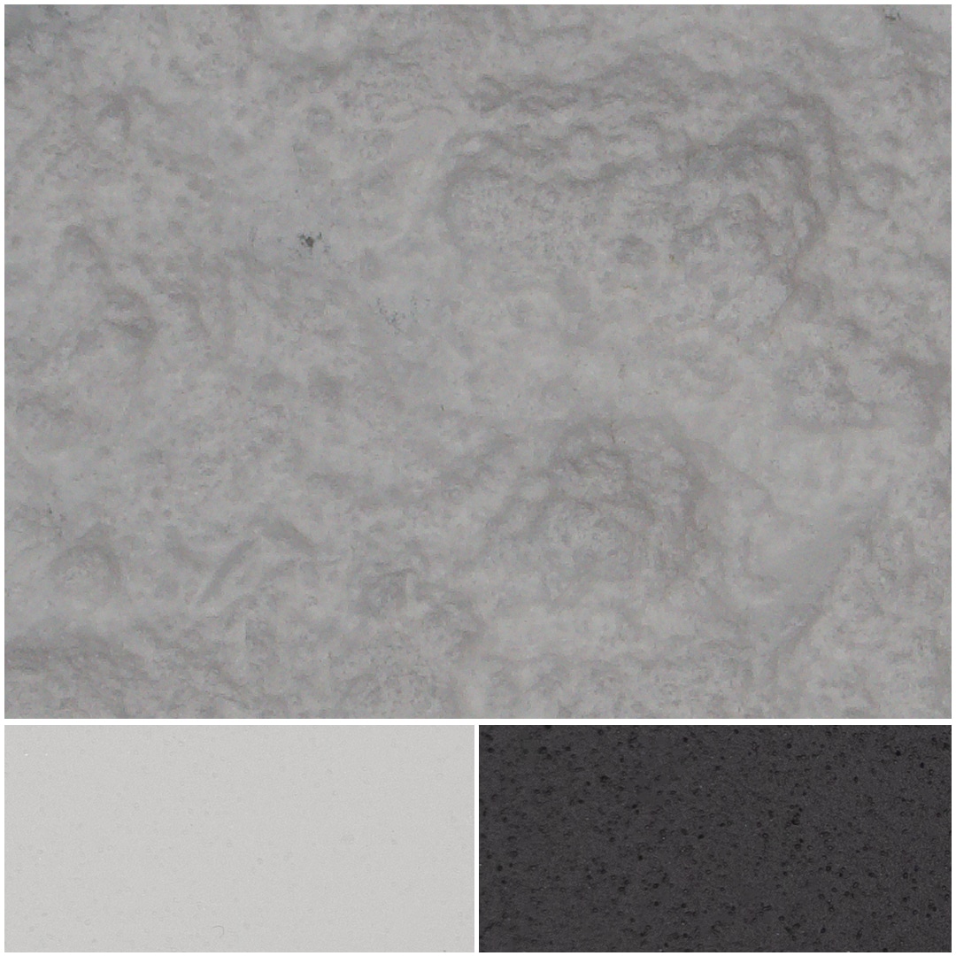 Textured surfaces of SanMica F15 showcasing versatile gray and black color options.