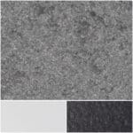 Gray textured surface with light and dark stone options for versatile design applications.