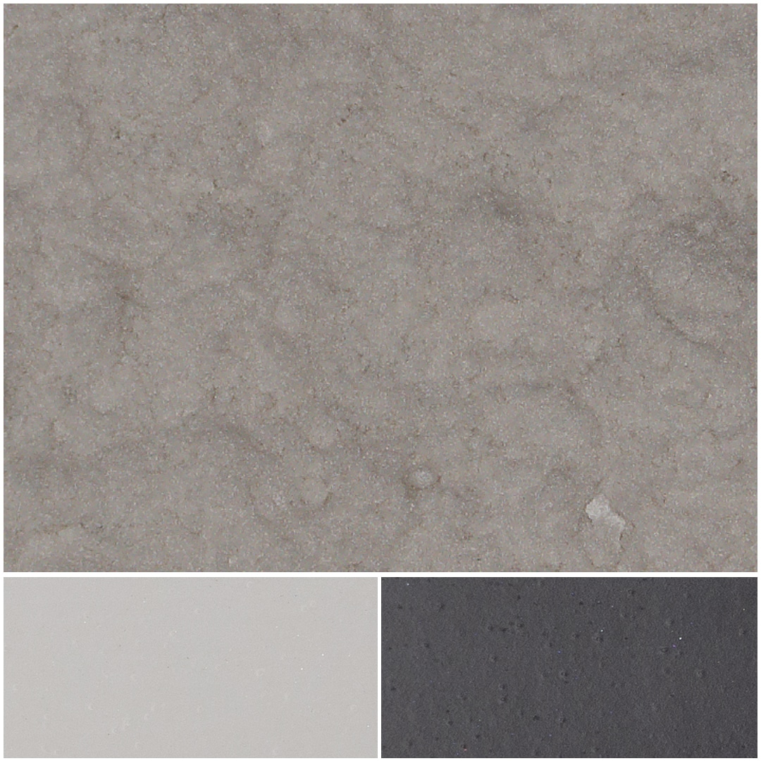SanMica Satin offers a sleek, versatile surface in elegant gray tones.