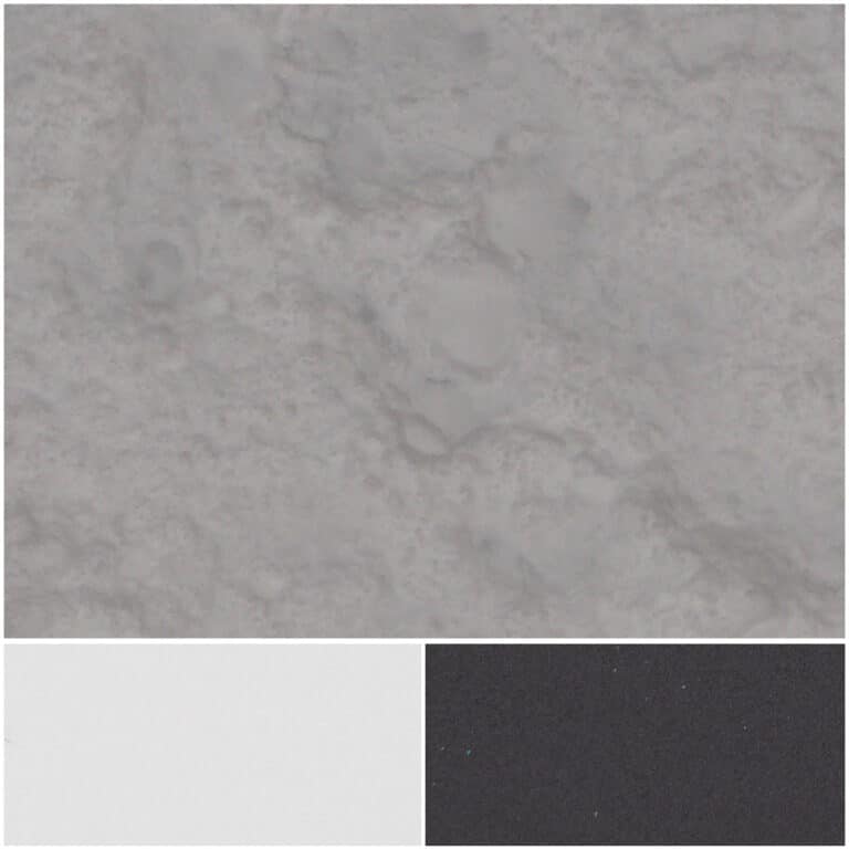 SanSilica 307 showcases a textured surface in gray, white, and black shades.