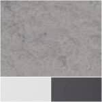 Textured surface samples showcasing gray, white, and black colors for design applications.