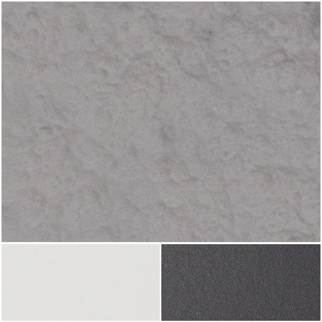 Textured gray surface sample with variations in white and dark gray tones.