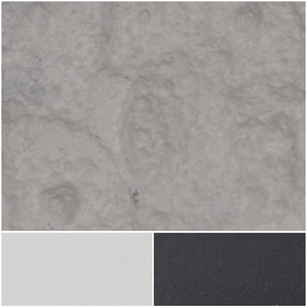 Sericite AH8325 shows various mineral textures in shades of gray and black.